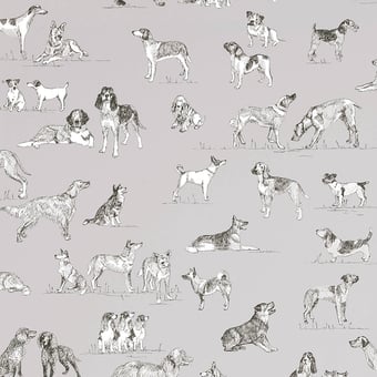 Papel pintado el más vendido Friend Black/White Thibaut