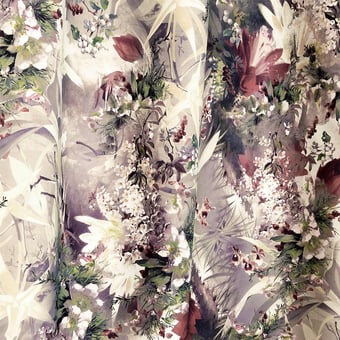 Flower Power Outdoor Fabric Pastel Jean Paul Gaultier