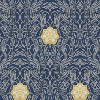 Gatsby Damask Wallpaper Sky York Wallcoverings