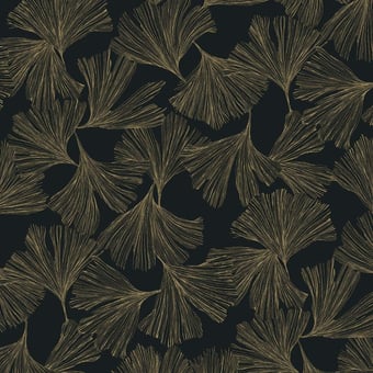 Ginkgo Toss Wallpaper Ténèbre York Wallcoverings