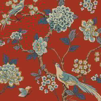Papier peint Bird Song Coral Coordonné
