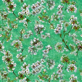 Fleur D'assam Fabric Platinium Designers Guild