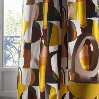 Tessuto Fascination Olive/Mimosa Casamance