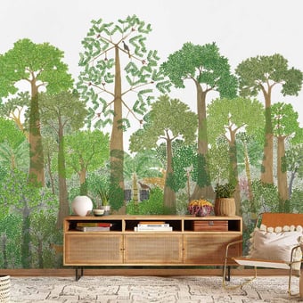 Carta da parati murale Isio Bajii 150x330 cm - 3 lés - gauche Isidore Leroy