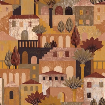 Papel pintado Monterosso Kaki / Mouarde Casamance