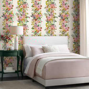 Carta da parati Garden Party Trellis Rose Multi Rifle Paper Co.