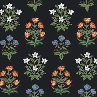Mughal Rose Wallpaper Indigo Rifle Paper Co.
