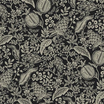 Papel pintado Pomegranate White & Metallic Gold Rifle Paper Co.
