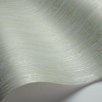 Crackle Wallpaper Duck Egg/Gold Cole and Son