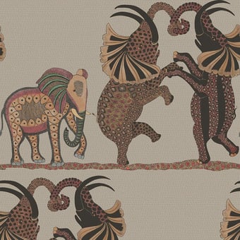 Safari Dance Wallpaper Beige/Taupe Cole and Son