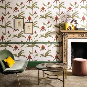 Orchid Restyled Wallpaper Rouge Cole and Son