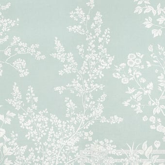 Villa Garden Mural Grasscloth Panel Robin's Egg Thibaut