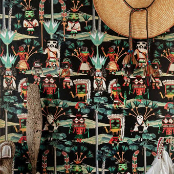 Papel pintado mural panorámico Hopi Spirit Taupe Mindthegap