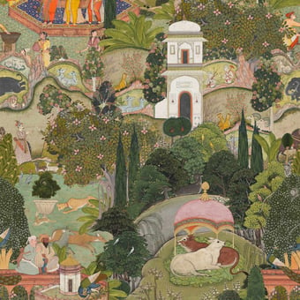Papier peint panoramique Gardens Of Jaipur Green Mindthegap