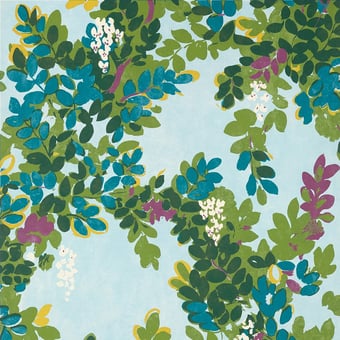 Papel pintado Central Park Navy and Pink Thibaut