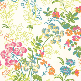Spring Garden Wallpaper Blue and White Thibaut