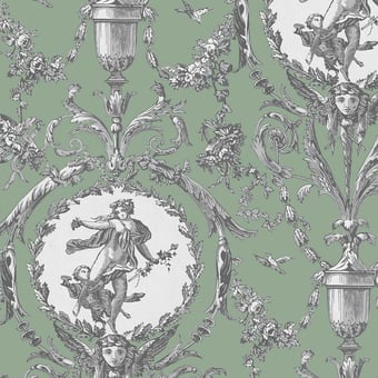 Papel pintado mural panorámico Médaillons Sauge Le Grand Siècle