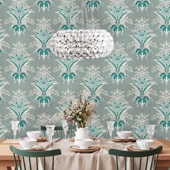 Papel pintado mural panorámico Semis Vert de gris Le Grand Siècle