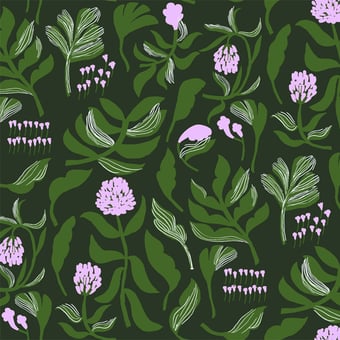 Carta da parati Kasvio Green Marimekko