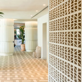 Sitges Openwork tile Terracota Carodeco