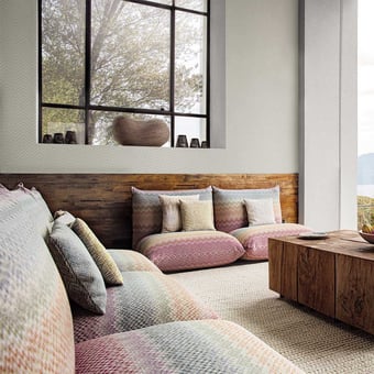 Macro Chevron Wallpaper Grey Missoni Home