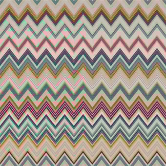 Happy Zigzag Wallpaper Green Missoni Home