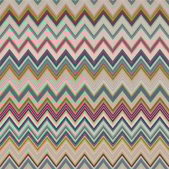 Papel pintado Happy Zigzag Green Missoni Home