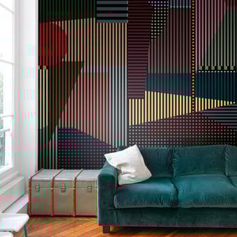 Papel pintado mural panorámico Diabolo Dark 180x280 cm - 3 tiras - S Bien Fait