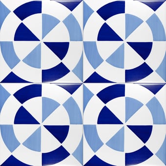 Carreau Bauhaus Blu Tipo 1 Artistico Tipo 1 Mavi Ceramica