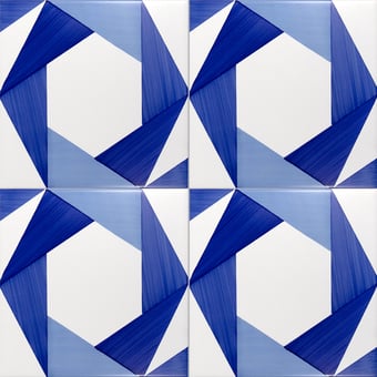Carreau Bauhaus Blu Tipo 10 Artistico Tipo 10 Mavi Ceramica