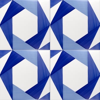 Piastrella Bauhaus Blu Tipo 10 Artistico Tipo 10 Mavi Ceramica