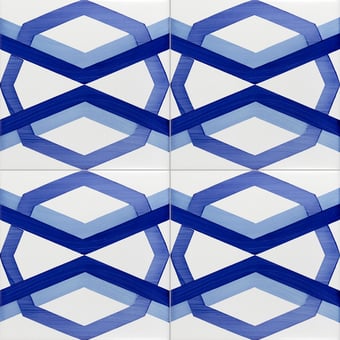 Bauhaus Blu Tipo 18 Tile Artistico Tipo 18 Mavi Ceramica