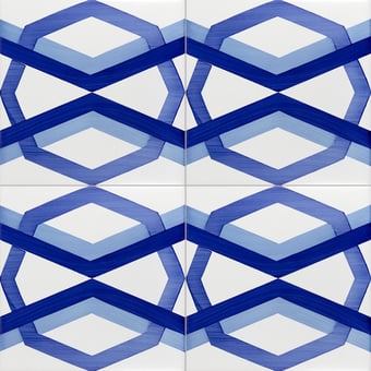 Bauhaus Blu Tipo 18 Tile Artistico Tipo 18 Mavi Ceramica
