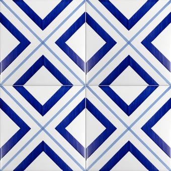 Bauhaus Blu Tipo 19 Tile Artistico Tipo 19 Mavi Ceramica