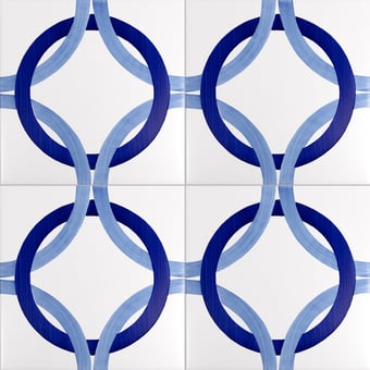 Carreau Bauhaus Blu Tipo 3 Artistico Tipo 3 Mavi Ceramica