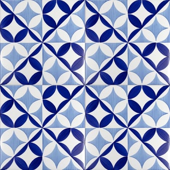 Piastrella Bauhaus Blu Tipo 4 Artistico Tipo 4 Mavi Ceramica