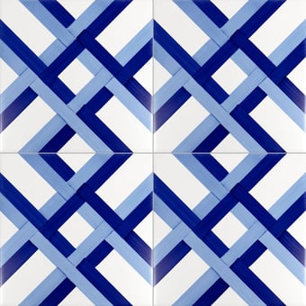 Fliese Bauhaus Blu Tipo 6 Artistico Tipo 6 Mavi Ceramica