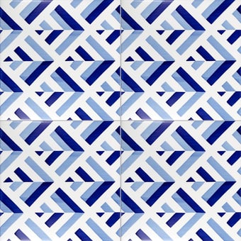 Piastrella Bauhaus Blu Tipo 9 Artistico Tipo 9 Mavi Ceramica