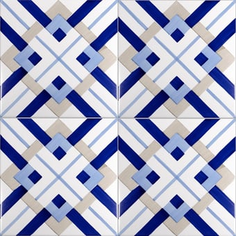 Piastrella Bauhaus Tortora Tipo 20 Artistico Tipo 20 Mavi Ceramica