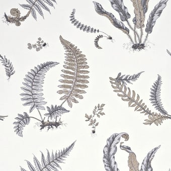 Ferns Wallpaper Charcoal/Bronze GP & J Baker
