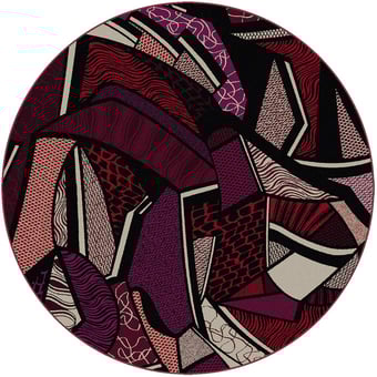 Patchwork Rond Rug Astrakan Yo2