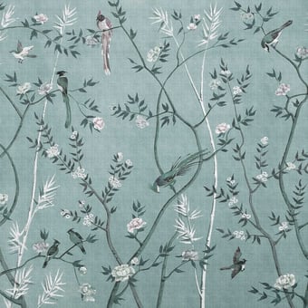 Tea Room Panel Blue Walls by Patel