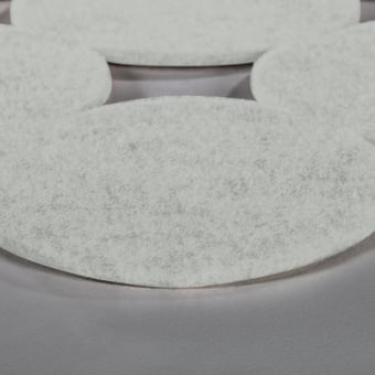 Modern Circles Acoustical Wallcovering Snow York Wallcoverings