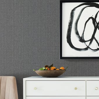 Barchetta Textile Wallcovering Charcoal York Wallcoverings