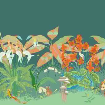Eden Nuit Panel 150x330 cm - 3 lés - Partie A Little Cabari