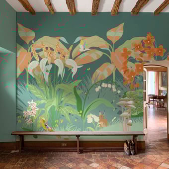 Carta da parati murale Eden Nuit 150x330 cm - 3 lés - Partie A Little Cabari