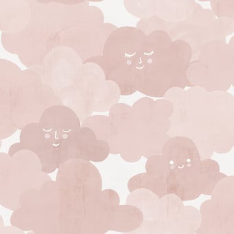 Papier peint Happy Clouds Pink Rebel Walls
