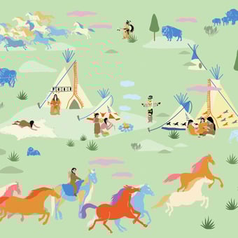 Carta da parati murale Nagawika 150x330 cm - 3 lés - Partie A Little Cabari