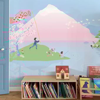 Carta da parati murale Sakura 150x330 cm - 3 lés - Partie A Little Cabari