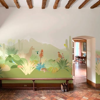 Carta da parati murale Laguna Colorada 150x330 cm - 3 lés - Partie A Little Cabari